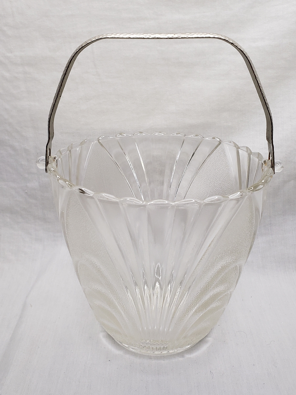 Vintage Brockway Nouveau Pressed Glass Ice Bucket